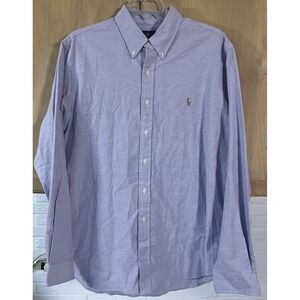 Polo Ralph Lauren Mens XXL Button Down Oxford Shirt Slim Fit Purple